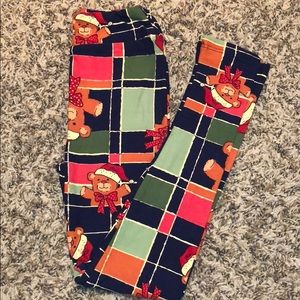 LuLaRoe Kids Christmas leggings, size Large/XL